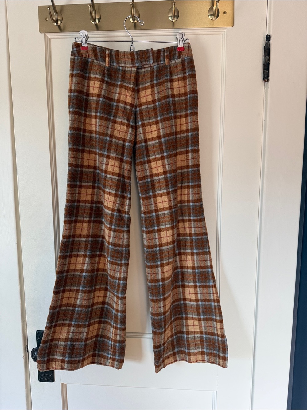 Italian wool/cashmere plaid pants